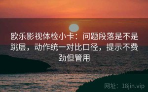 欧乐影视体检小卡：问题段落是不是跳层，动作统一对比口径，提示不费劲但管用