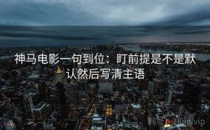 神马电影一句到位：盯前提是不是默认然后写清主语
