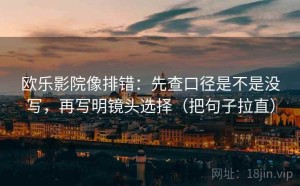 欧乐影院像排错：先查口径是不是没写，再写明镜头选择（把句子拉直）