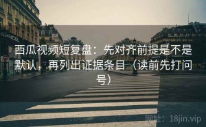 西瓜视频短复盘：先对齐前提是不是默认，再列出证据条目（读前先打问号）