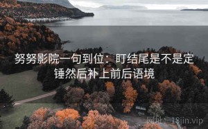努努影院一句到位：盯结尾是不是定锤然后补上前后语境