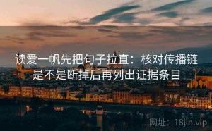 读爱一帆先把句子拉直：核对传播链是不是断掉后再列出证据条目